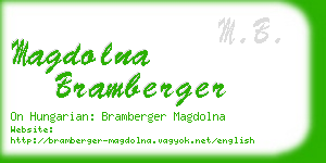 magdolna bramberger business card